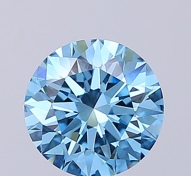 Round 2.01 Blue VS1 Ideal 8.07X8.12X4.99