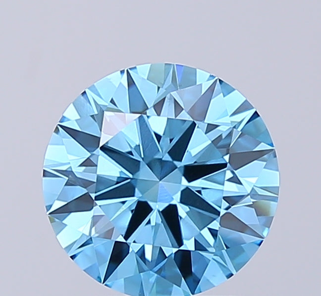Round 2.04 Blue VVS2 Ideal 8.15X8.20X4.94