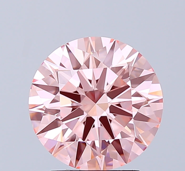 Round 2.5 Pink VS1 Ideal 8.71X8.74X5.33