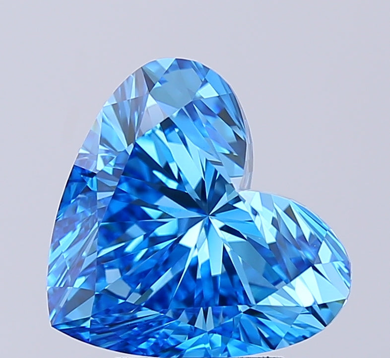 Heart 4.04 Blue VVS2  9.82X11.02X6.44