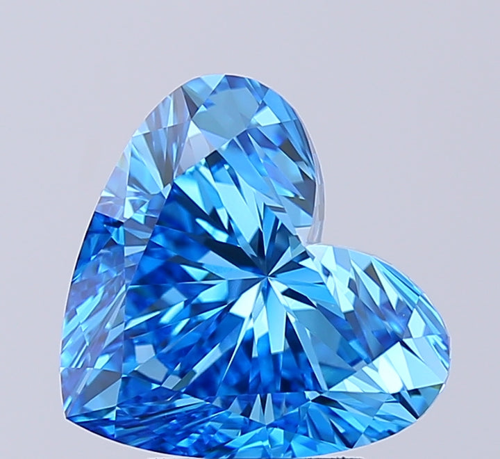 Heart 4.04 Blue VVS2  9.82X11.02X6.44
