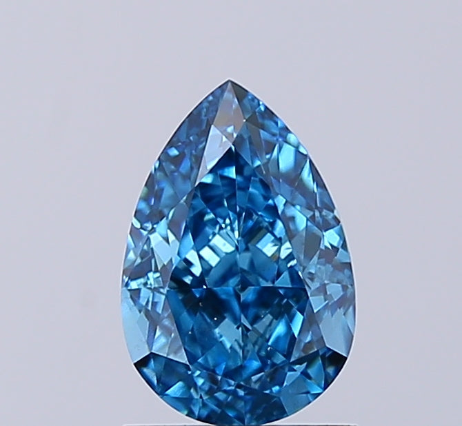 Pear 1.55 Blue SI1  8.63x5.82x3.98