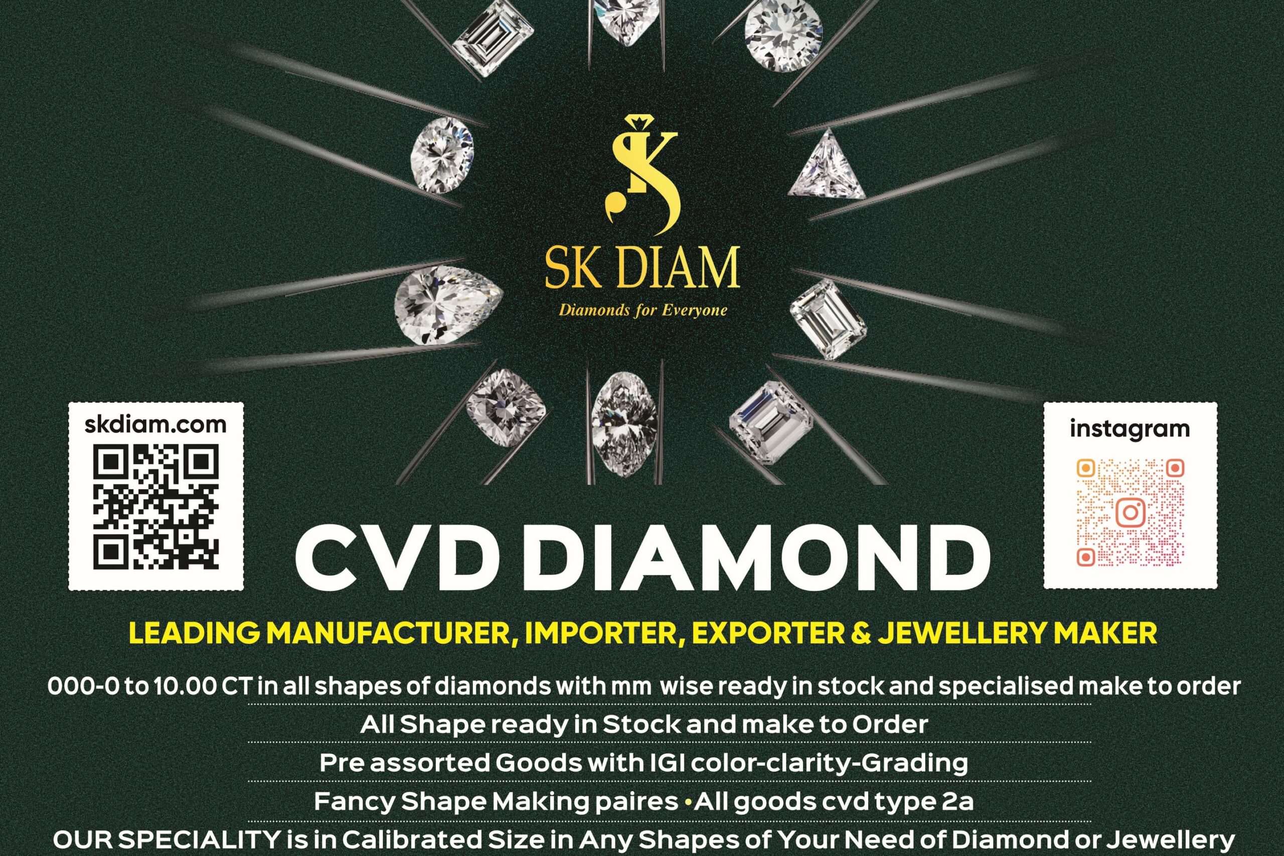 SK Diam CVD Diamond Manufacturer