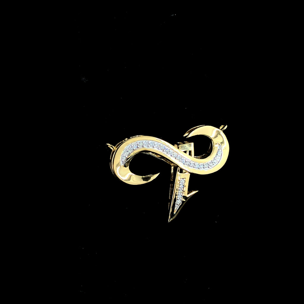 18KT Yellow Gold Infinity Pendant