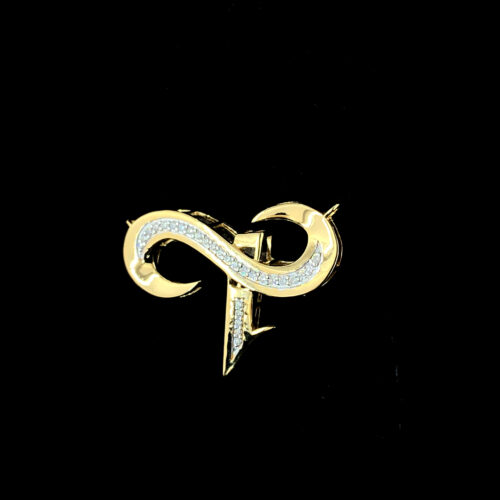 18KT Yellow Gold Infinity Pendant