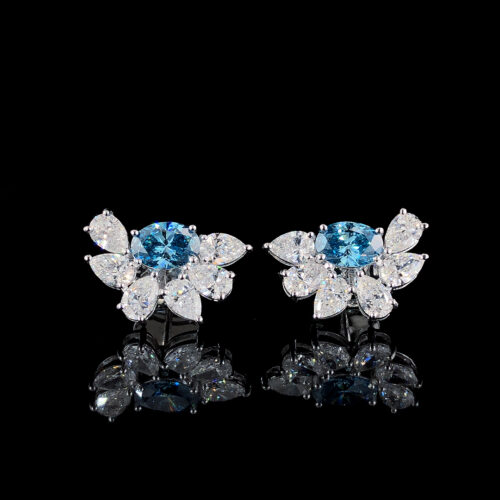 blue diamond earring