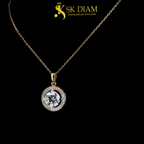 Halo Diamond Pendant | SK Diam