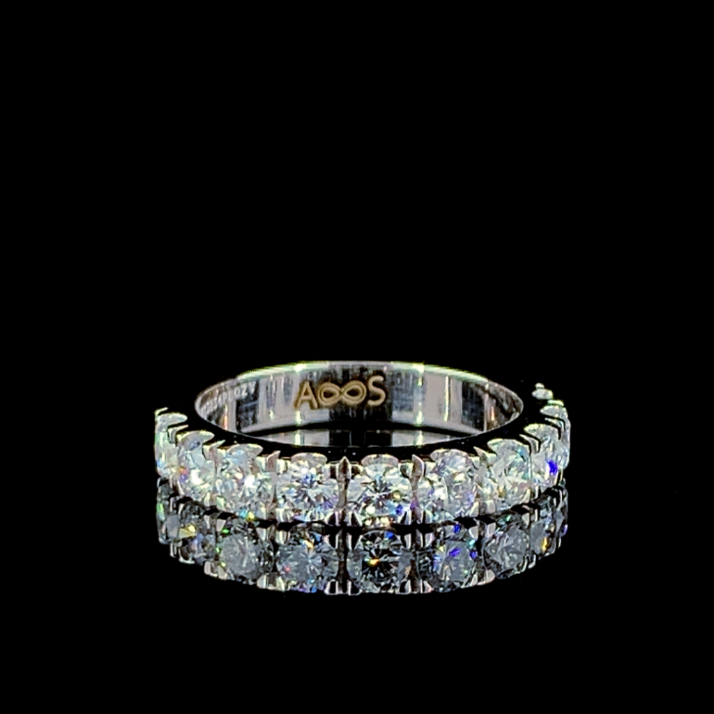 Half Eternity Band with continuous diamond setting