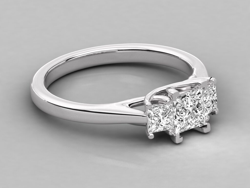 Exquisite 18KT Gold Princess Diamond Ring for Women