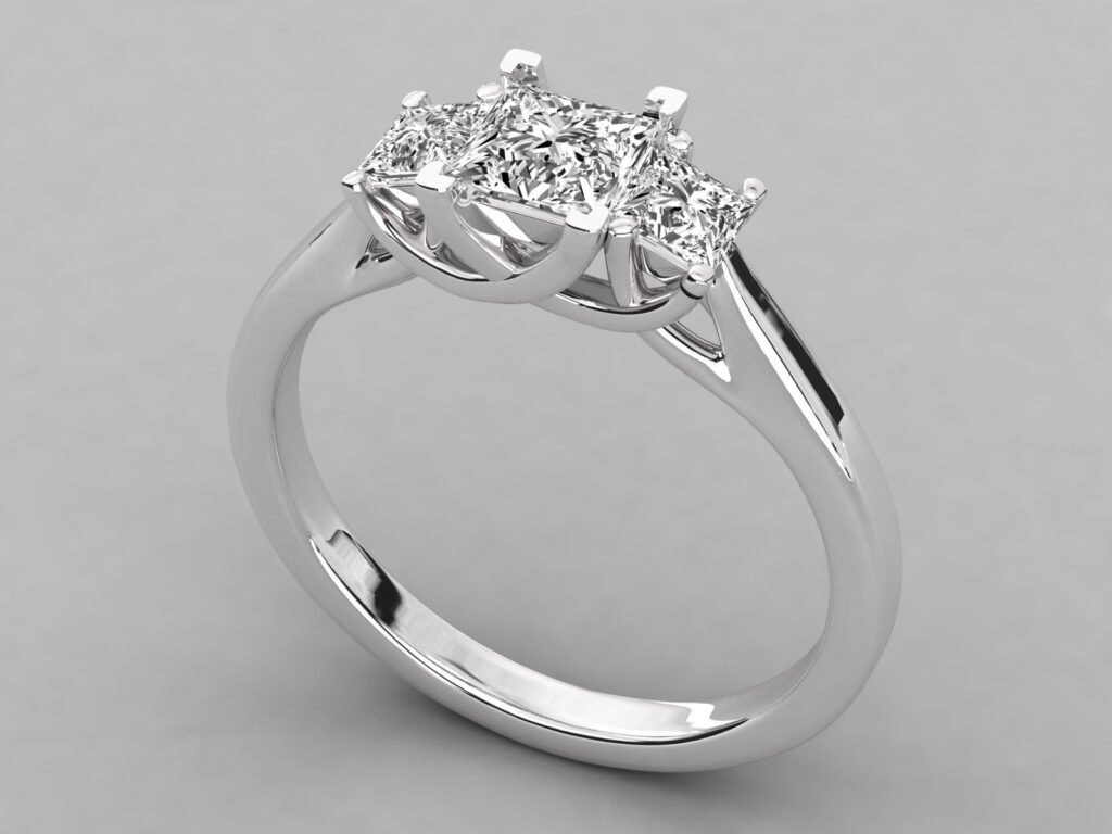 Exquisite 18KT Gold Princess Diamond Ring for Women