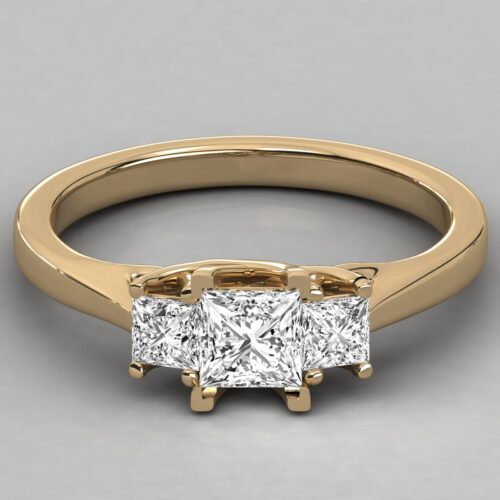 Exquisite 18KT Gold Princess Diamond Ring for Women