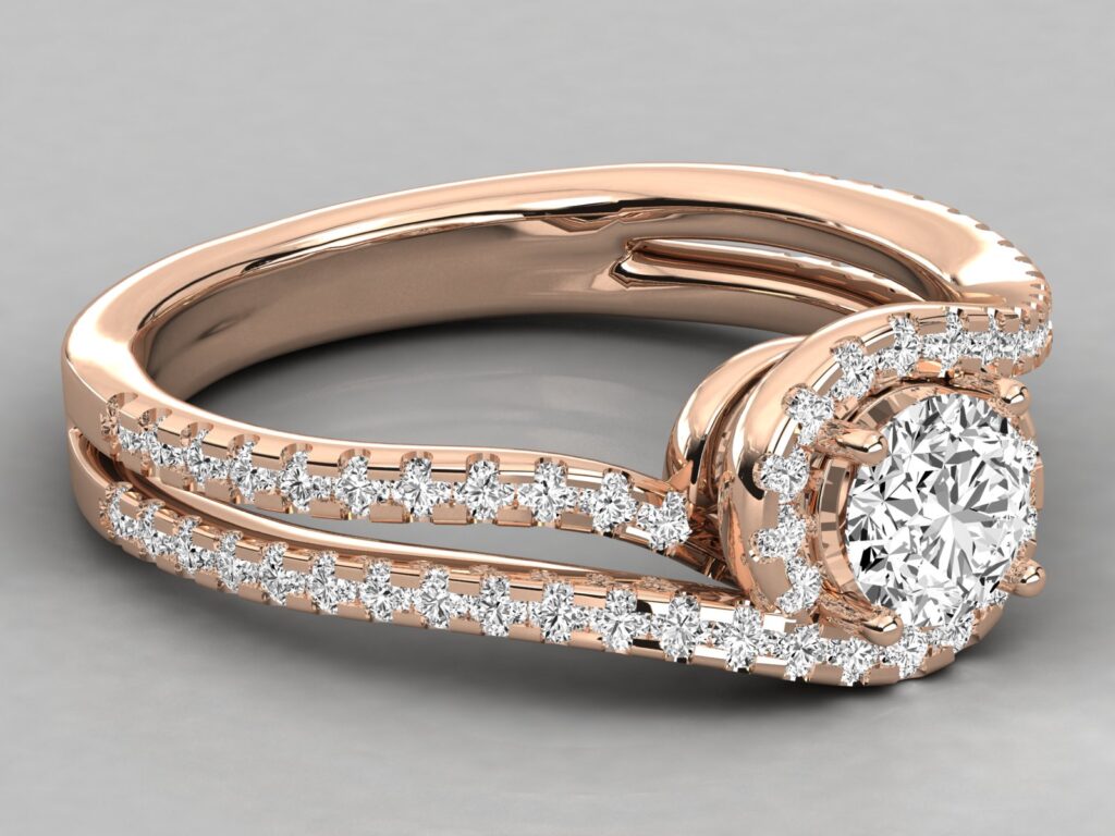 18 KT Gold Diamond Ring For Women