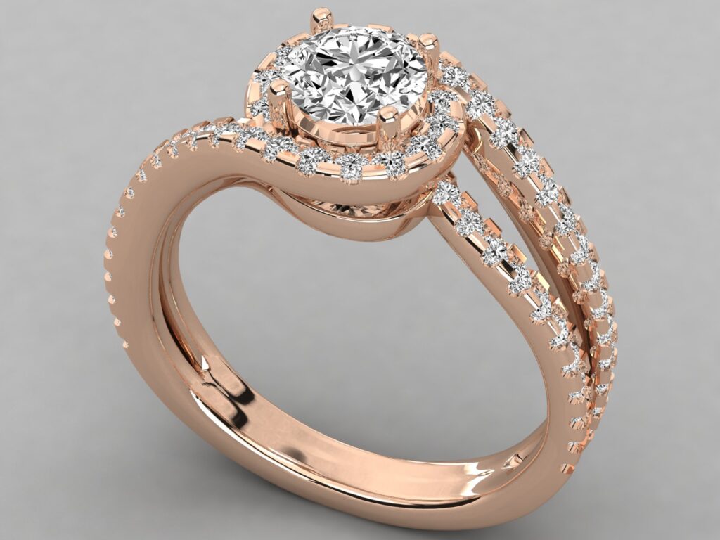 18 KT Gold Diamond Ring For Women