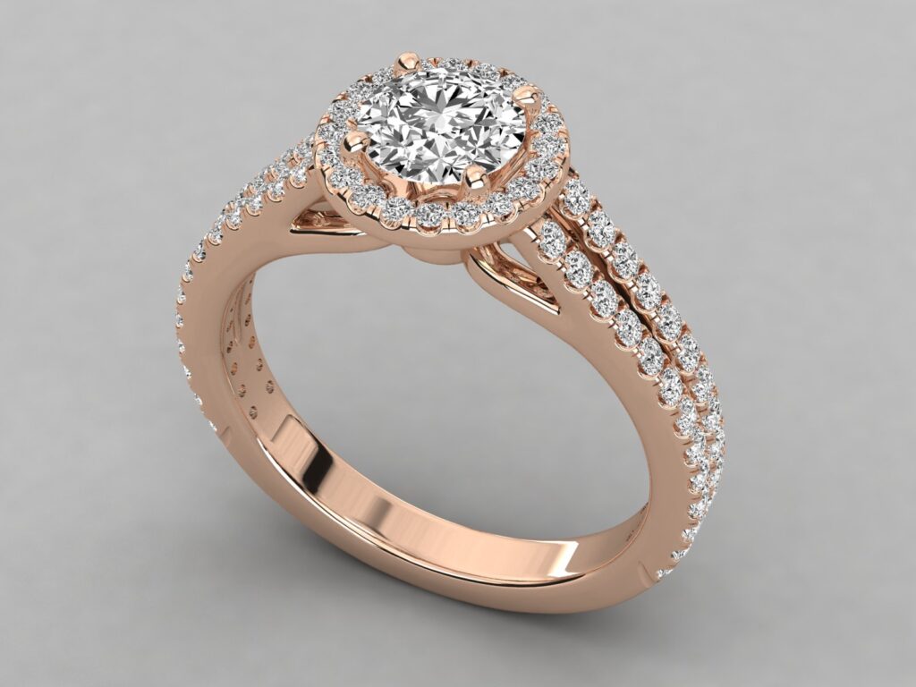 18 KT Gold Diamond Ring For Women