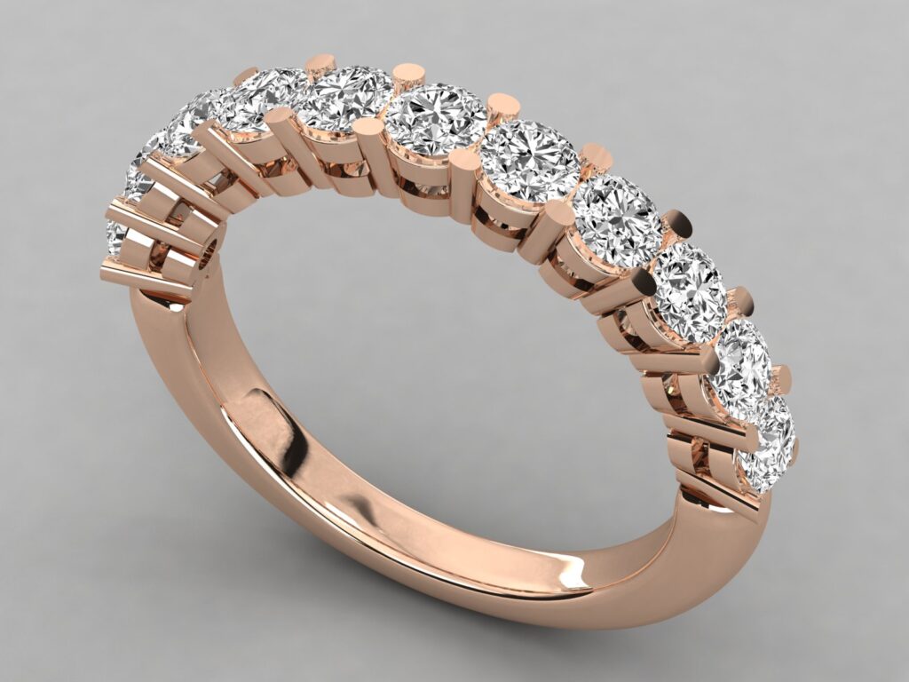 18Kt Gold Ring with 1.11 ct Lab-Grown Diamond
