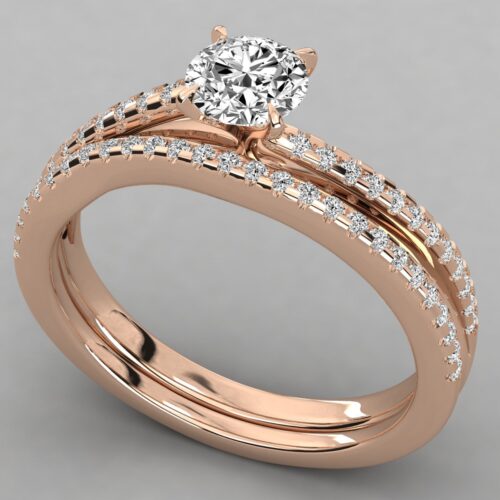 18 KT Gold Diamond Ring For Woman