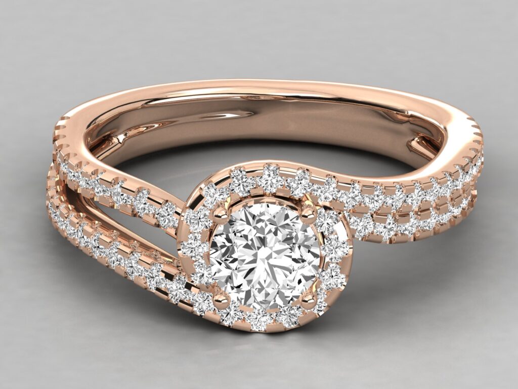 18 KT Gold Diamond Ring For Women