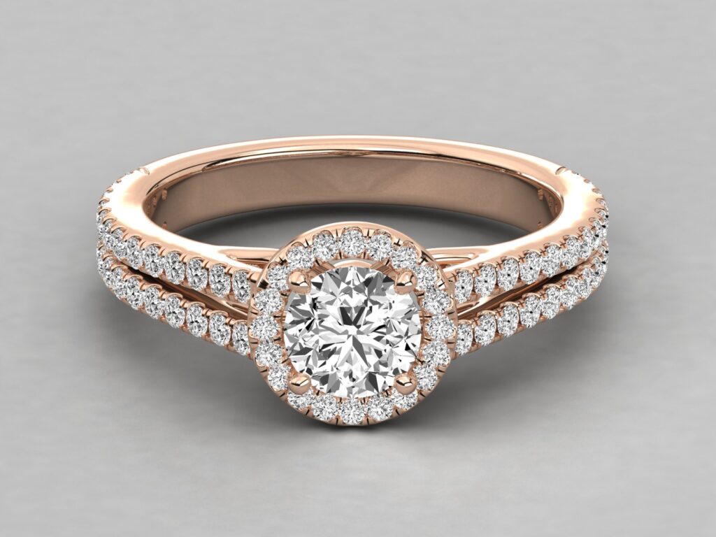 18 KT Gold Diamond Ring For Women