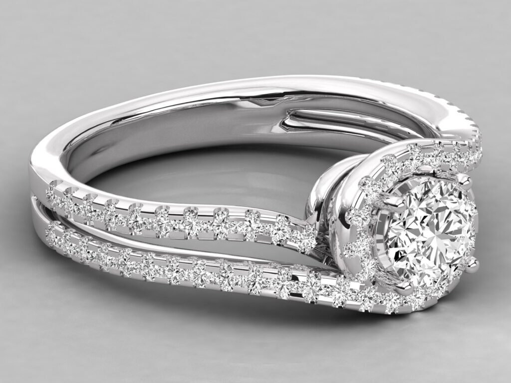 18 KT Gold Diamond Ring For Women