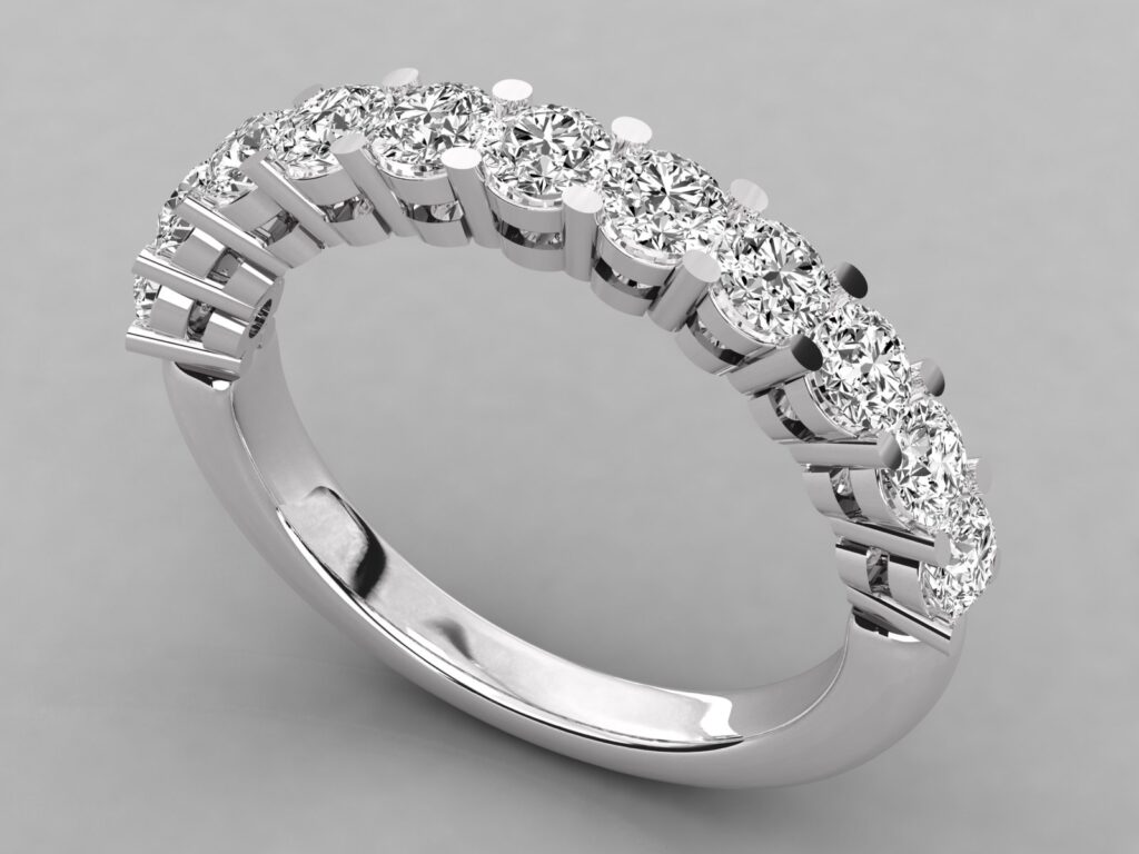 18Kt Gold Ring with 1.11 ct Lab-Grown Diamond