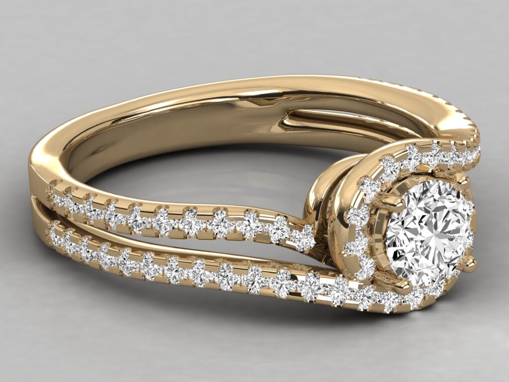 18 KT Gold Diamond Ring For Women