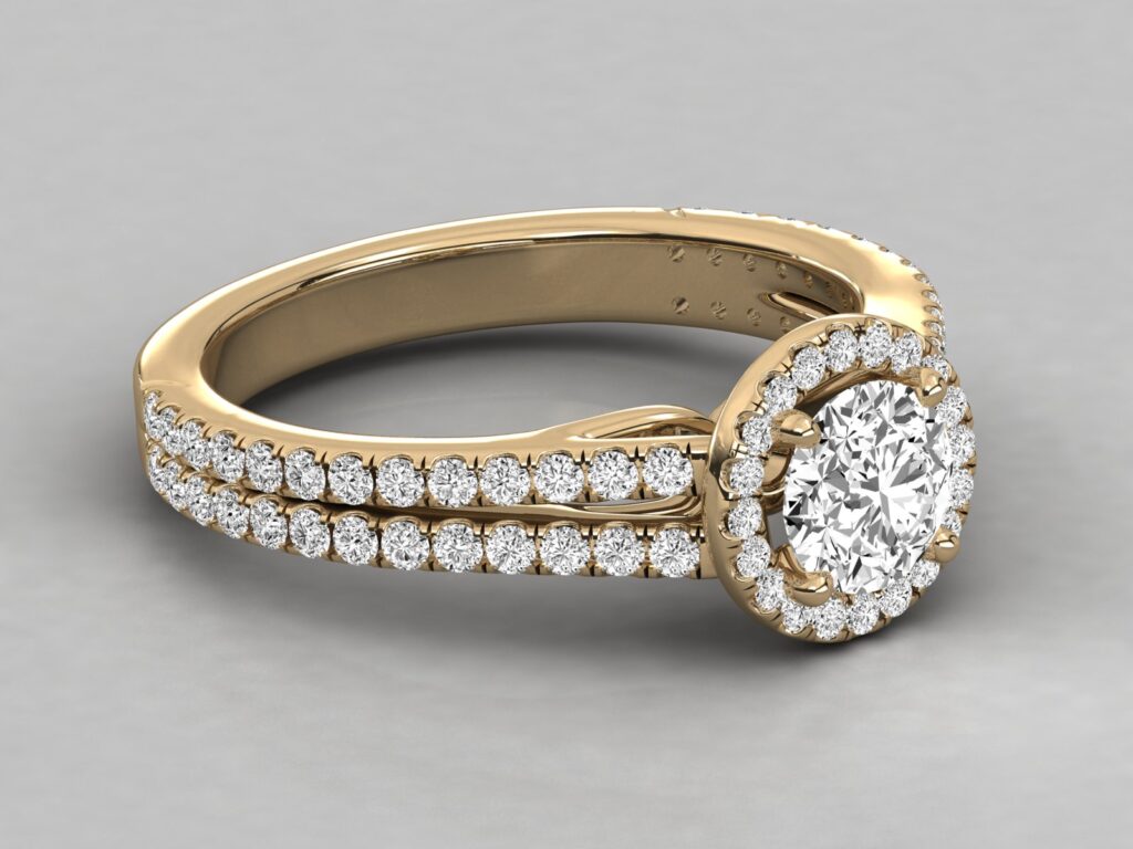 18 KT Gold Diamond Ring For Women