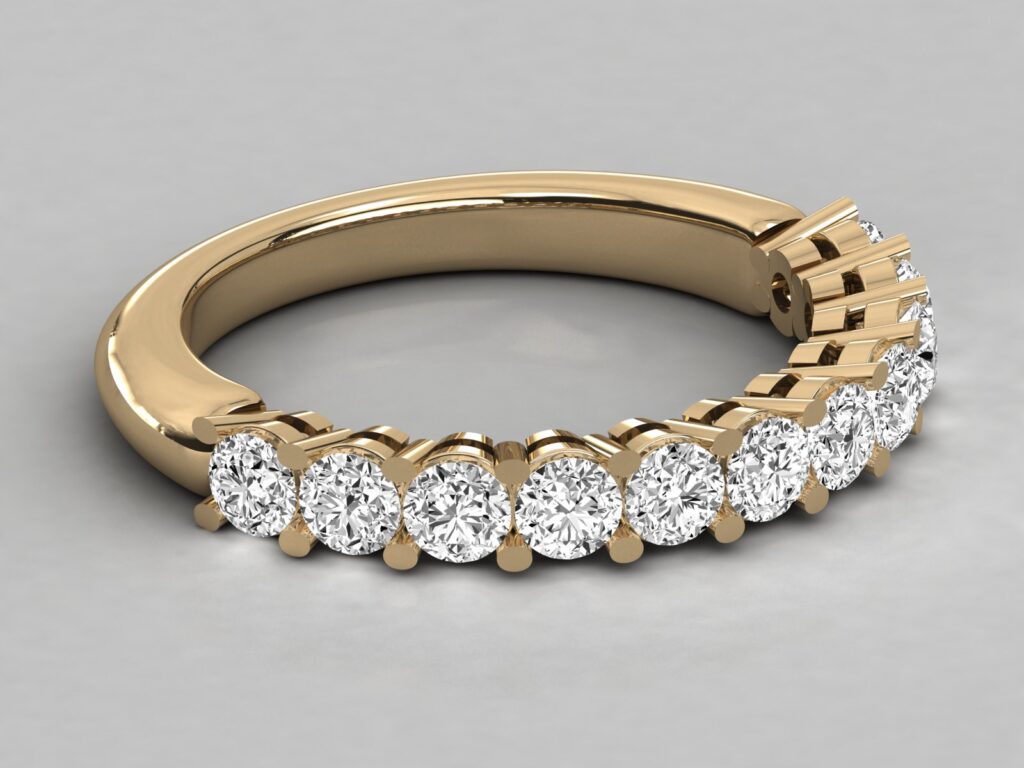 18Kt Gold Ring with 1.11 ct Lab-Grown Diamond