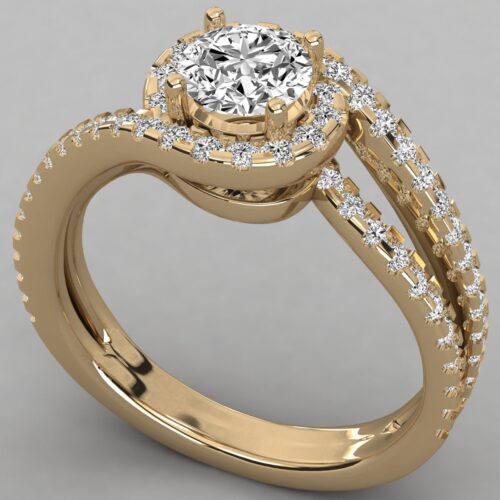 18 KT Gold Diamond Ring For Women