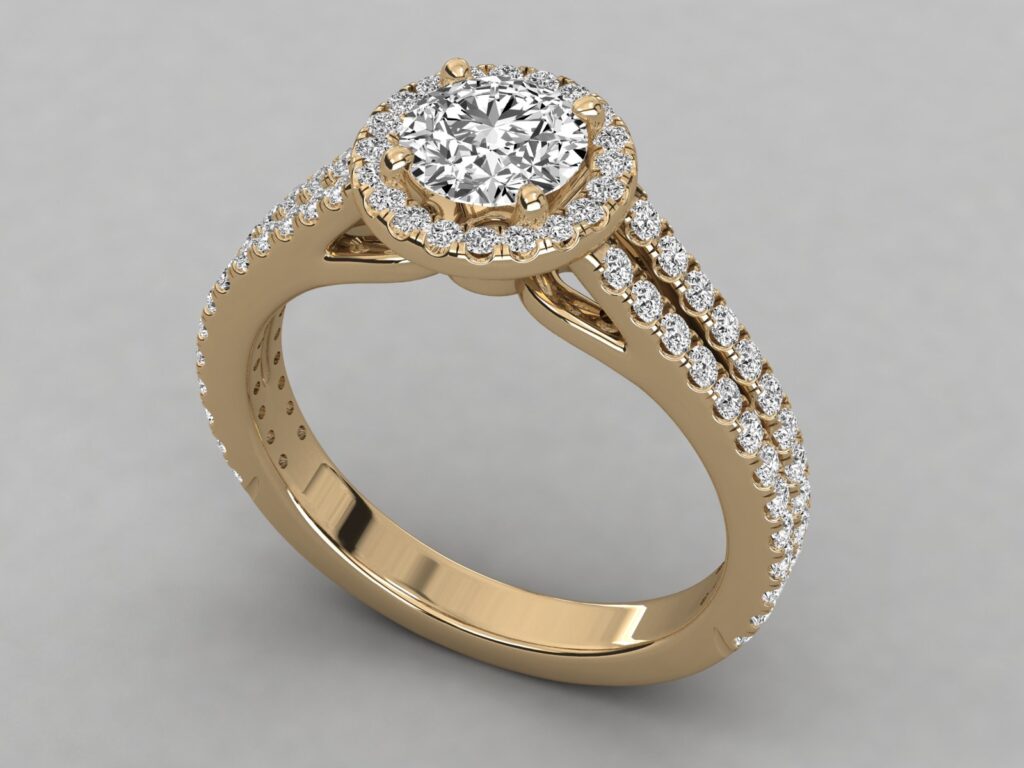 18 KT Gold Diamond Ring For Women