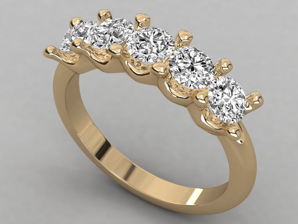 18 KT Gold Diamond Ring For Women