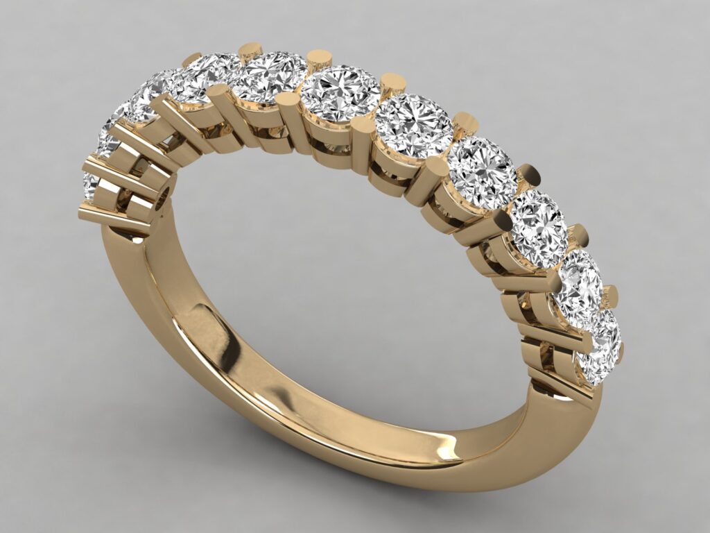 18Kt Gold Ring with 1.11 ct Lab-Grown Diamond