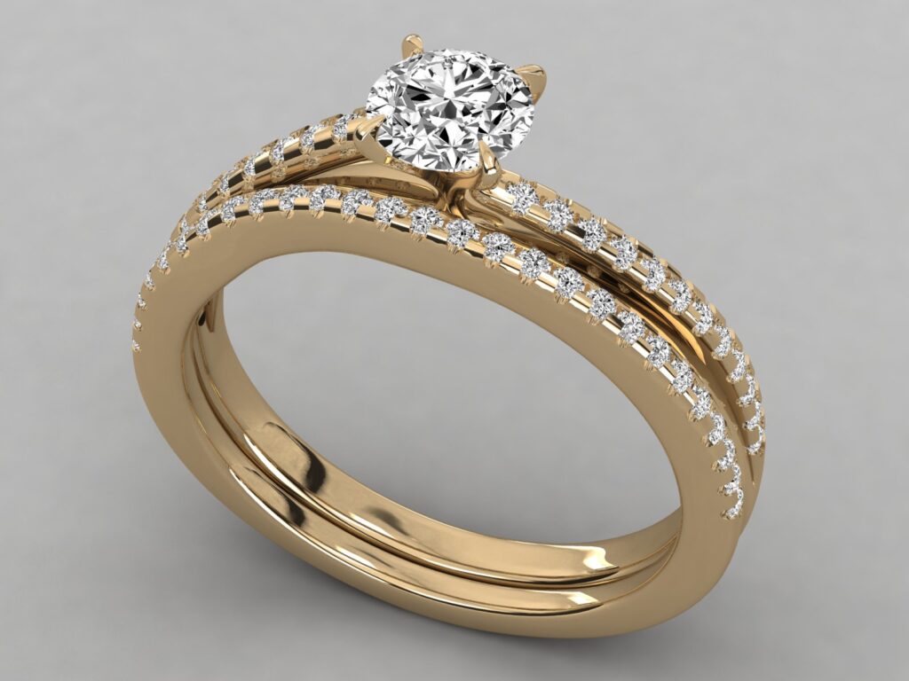 18 KT Gold Diamond Ring For Women