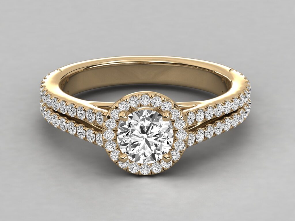 18 KT Gold Diamond Ring For Women