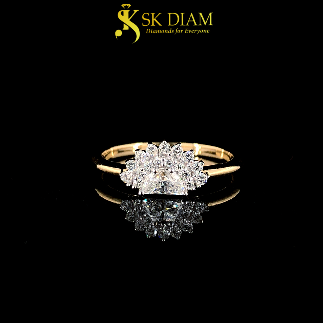 Half Moon Diamond Ring | SK Diam Half Moon Diamond Ring