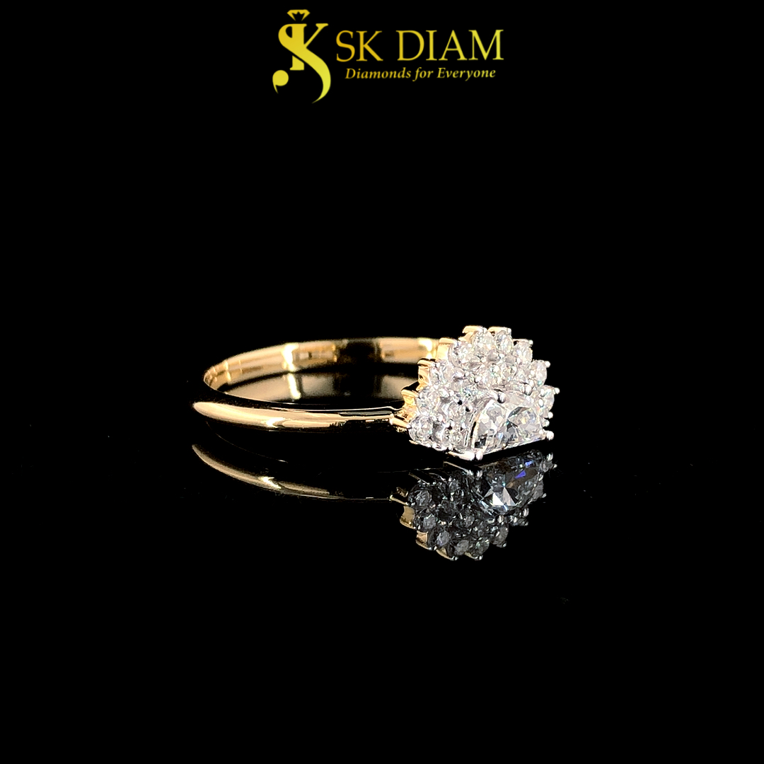 Half Moon Diamond Ring | SK Diam Half Moon Diamond Ring