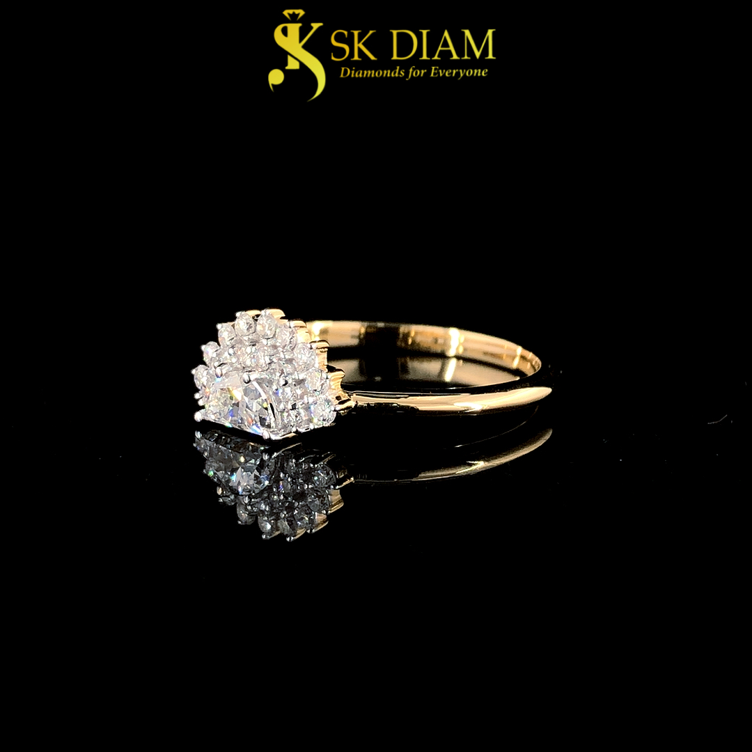 Half Moon Diamond Ring | SK Diam Half Moon Diamond Ring