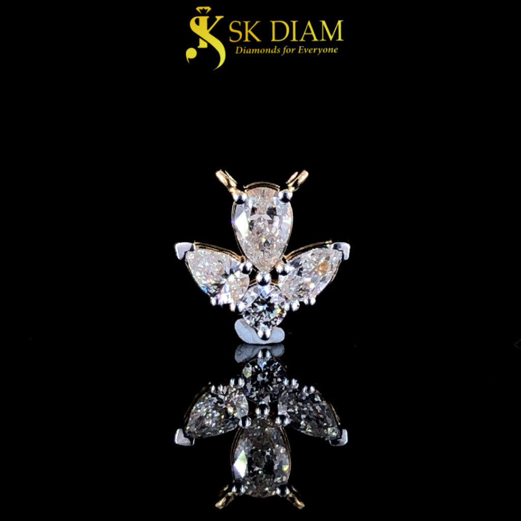 Floral Diamond Pendant | SK Diam