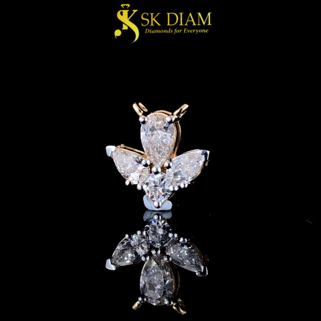 Floral Diamond Pendant | SK Diam