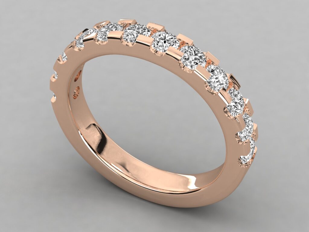 18Kt Gold Ring with 0.99 ct Lab-Grown Diamond