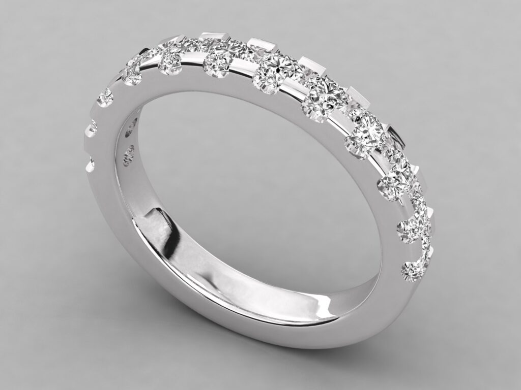 18Kt Gold Ring with 0.99 ct Lab-Grown Diamond