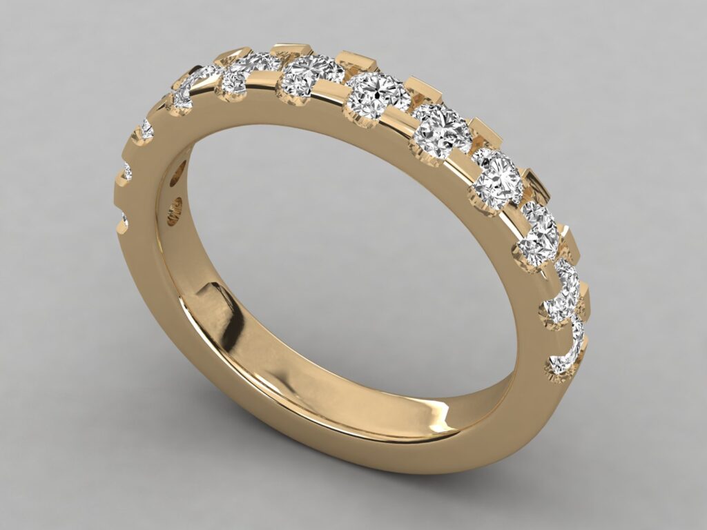 18Kt Gold Ring with 0.99 ct Lab-Grown Diamond