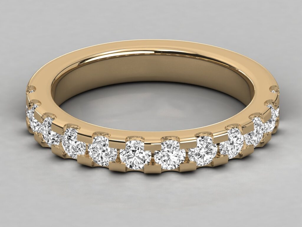 18Kt Gold Ring with 0.99 ct Lab-Grown Diamond