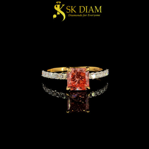 Express Your Love with Asscher Pink Diamond Ring by SK Diam