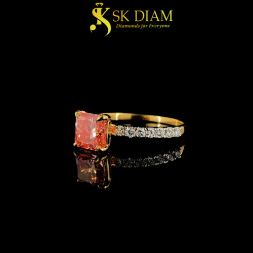 Express Your Love with Asscher Pink Diamond Ring by SK Diam