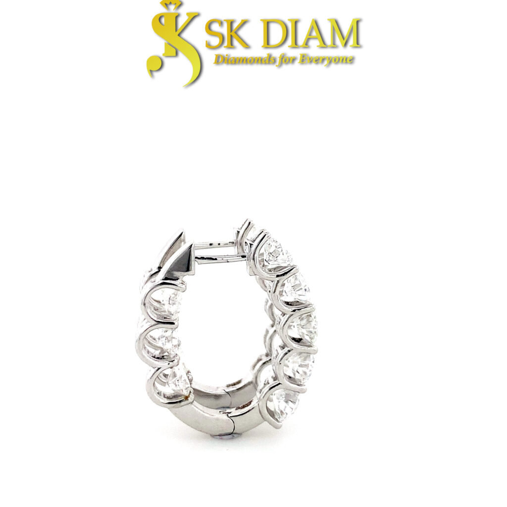 Lab-Grown Diamond Hoop Earrings by SK Diam