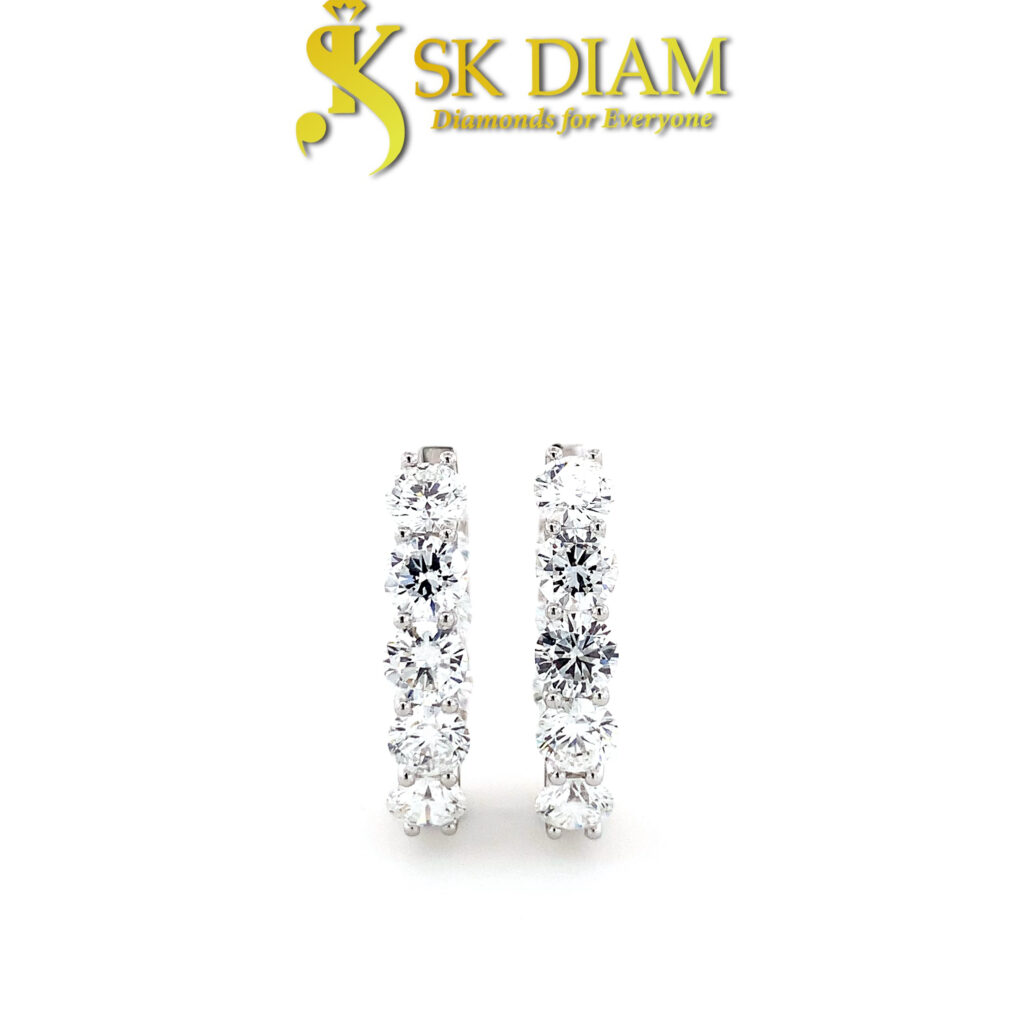 Lab-Grown Diamond Hoop Earrings by SK Diam