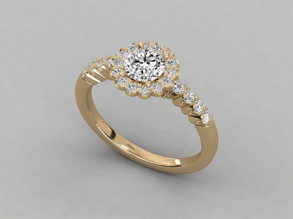 18kt Gold Ring For Woman