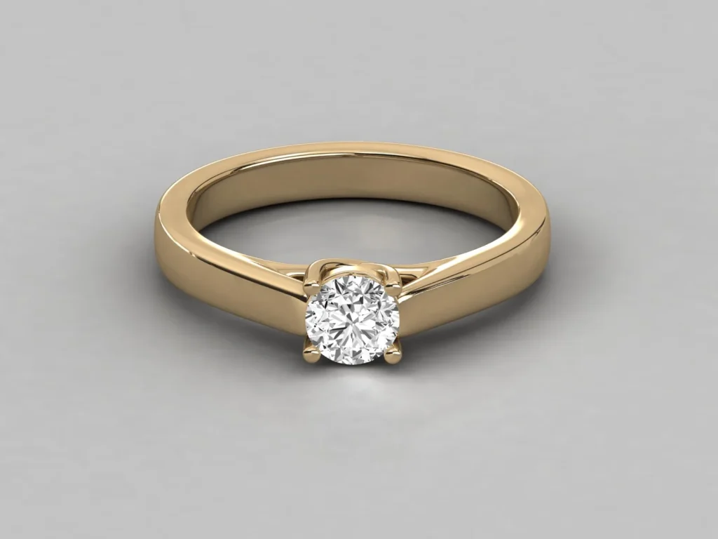 18kt Gold Ring For Woman